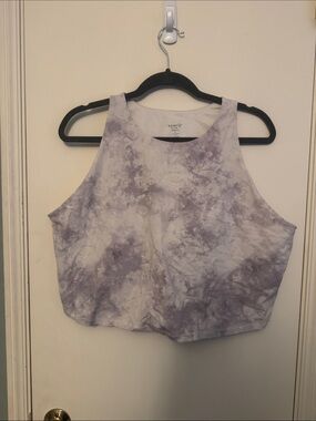 Old Navy Active Lavender Tie-Dye Powerchill Light Support Top